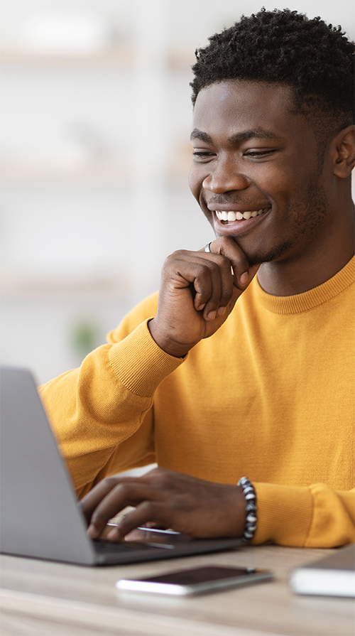 Dude on computer